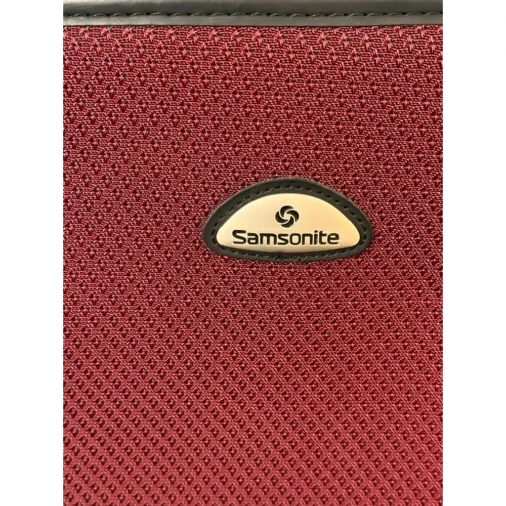 Samsonite Carry-On Bag Unisex Burgundy Overnight Mesh Travel Tote Bag 17X11X8